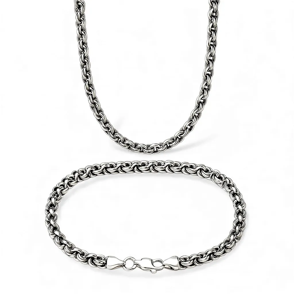 Срібний чоловічий набір Струмок