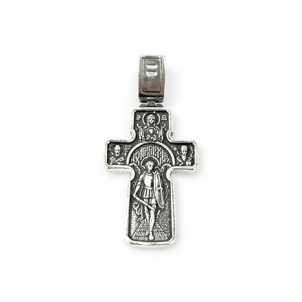 Срібний хрестик Архангел Михайло 