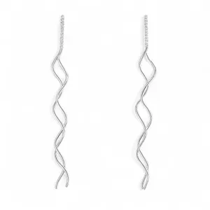 Silver earrings broaches Spiral 