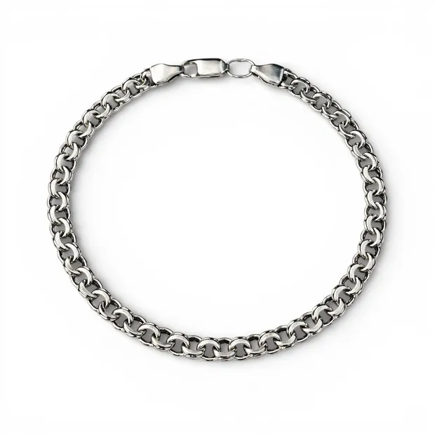 Срібний браслет Плоский Бісмарк 