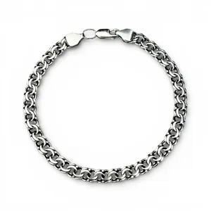 Срібний браслет Плоский Бісмарк  