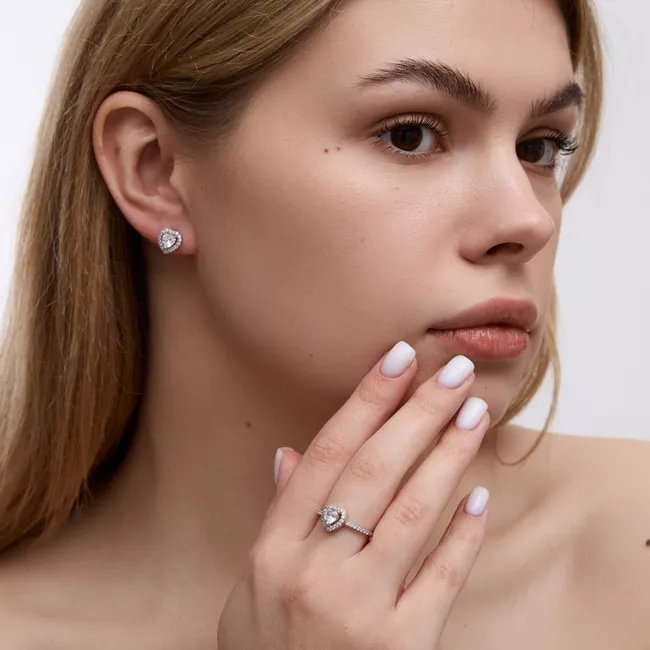 Срібний набір Марсель Прозорий  зображення 3