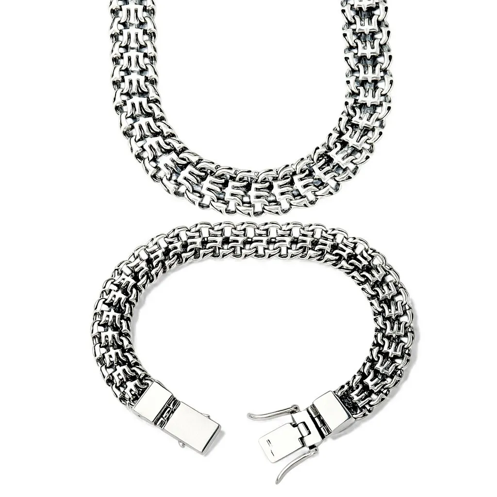 Срібний чоловічий набір Тризуб з коробкою