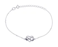 Срібний браслет з підвіскою ДНК 