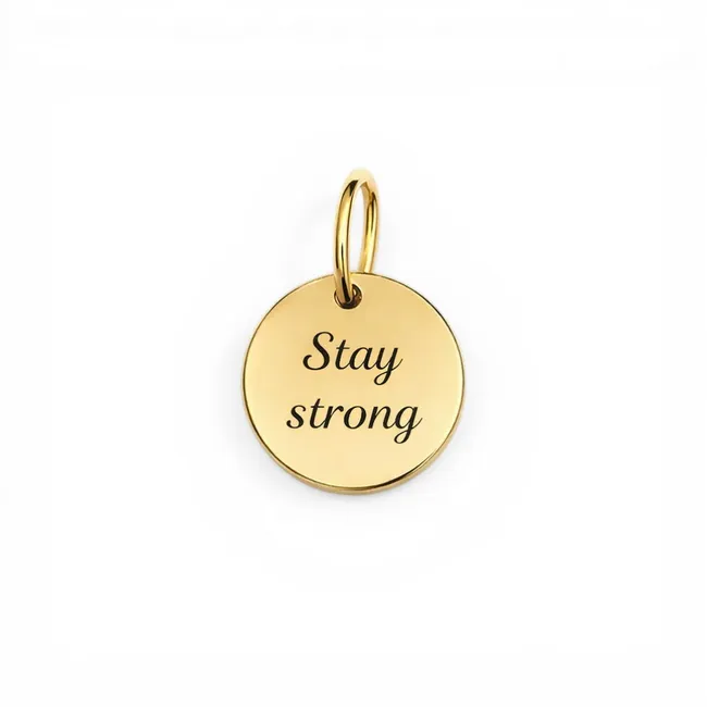 Серебряная подвеска для гравировки Монета с позолотой 