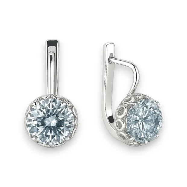 Срібні сережки з англійською застібкою Княгиня 