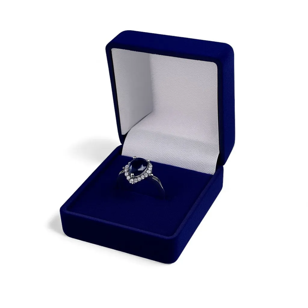 срібна каблучка Хатідже та Футляр синій