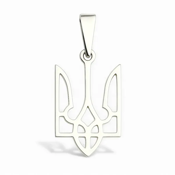 Срібна підвіска Тризуб 