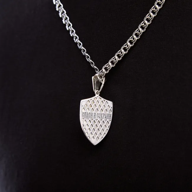 Серебряная подвеска Щит Георгий Змееборец   зображення 6