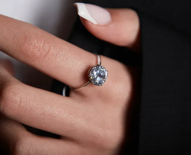 Pink case and ring with big fianite  зображення 3