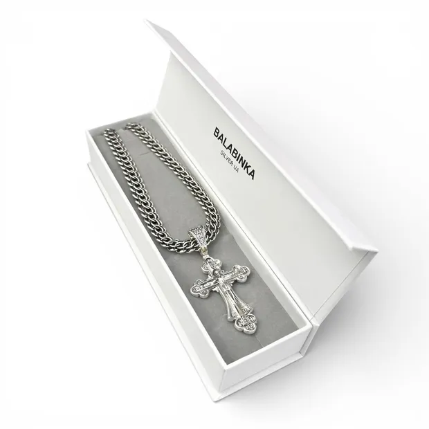 Срібний набір Сильний та Футляр для прикрас "Балабінка"