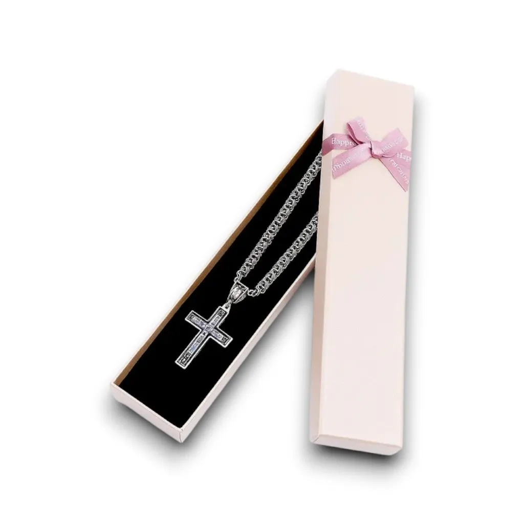 Срібний набір з чорною емаллю та подарункове пакування