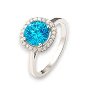 Срібна каблучка Смарагд