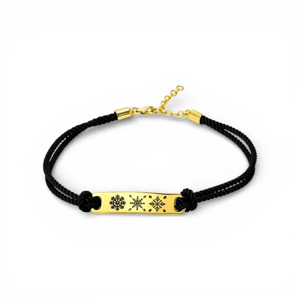 Шовковий браслет зі срібною пластиною в позолоті