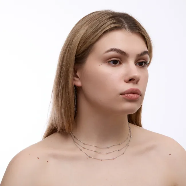Срібне Кольє З Кульками  зображення 4