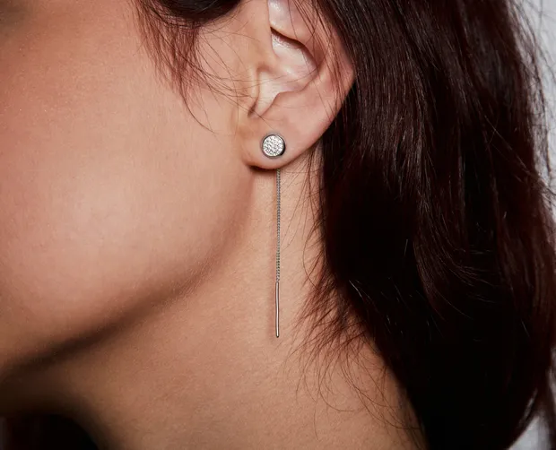 Silver earrings broaches Grace