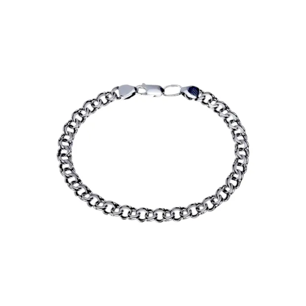 Срібний браслет плоский бісмарк 