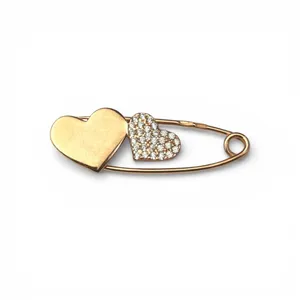 Срібна шпилька Два Серця 