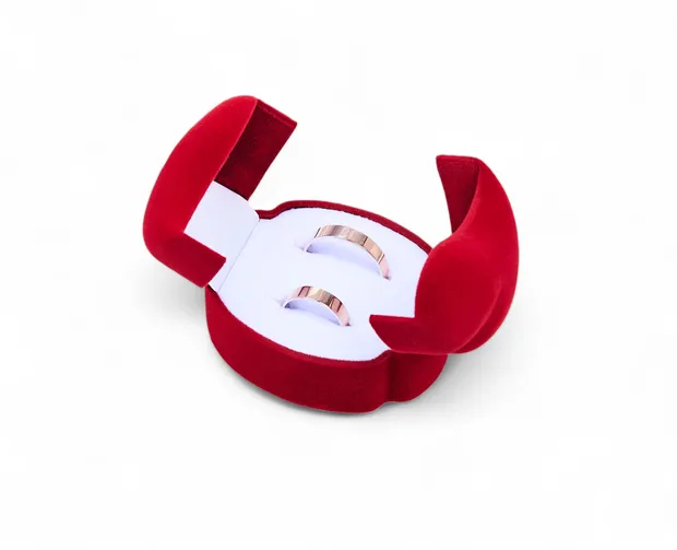 Обручки Американки та червоний футляр