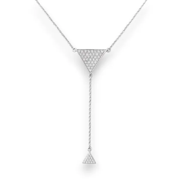 Срібне кольє Трикутник 