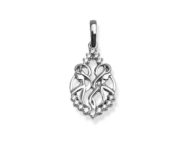 Срібна підвіска Близнюки