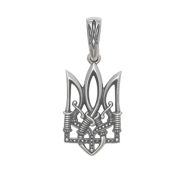 Серебряная подвеска Тризуб 